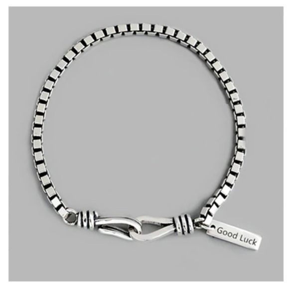 ⭐️ Retro 925 Sterling Silver Simple Good Luck Bracelet - Picture 6 of 9